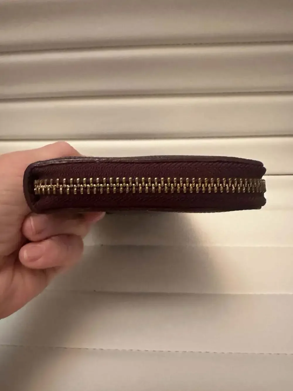 Tory Burch Metallic Purple Textured Leather Zip Around Continental Wallet